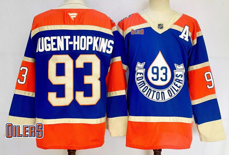Men Edmonton Oilers #93 Nugent-Hopkins Blue Fanatics 2025 NHL Jersey style 4->edmonton oilers->NHL Jersey
